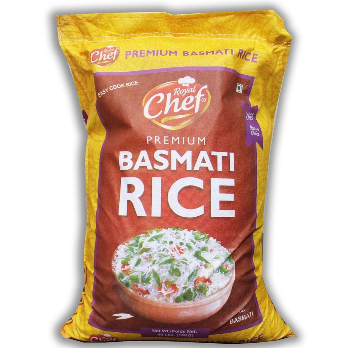 Rice Basmati Creamy Sella "Royal Chef" 40Lbs
